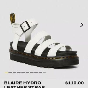 Dr. Martens Blaire white leather sandal